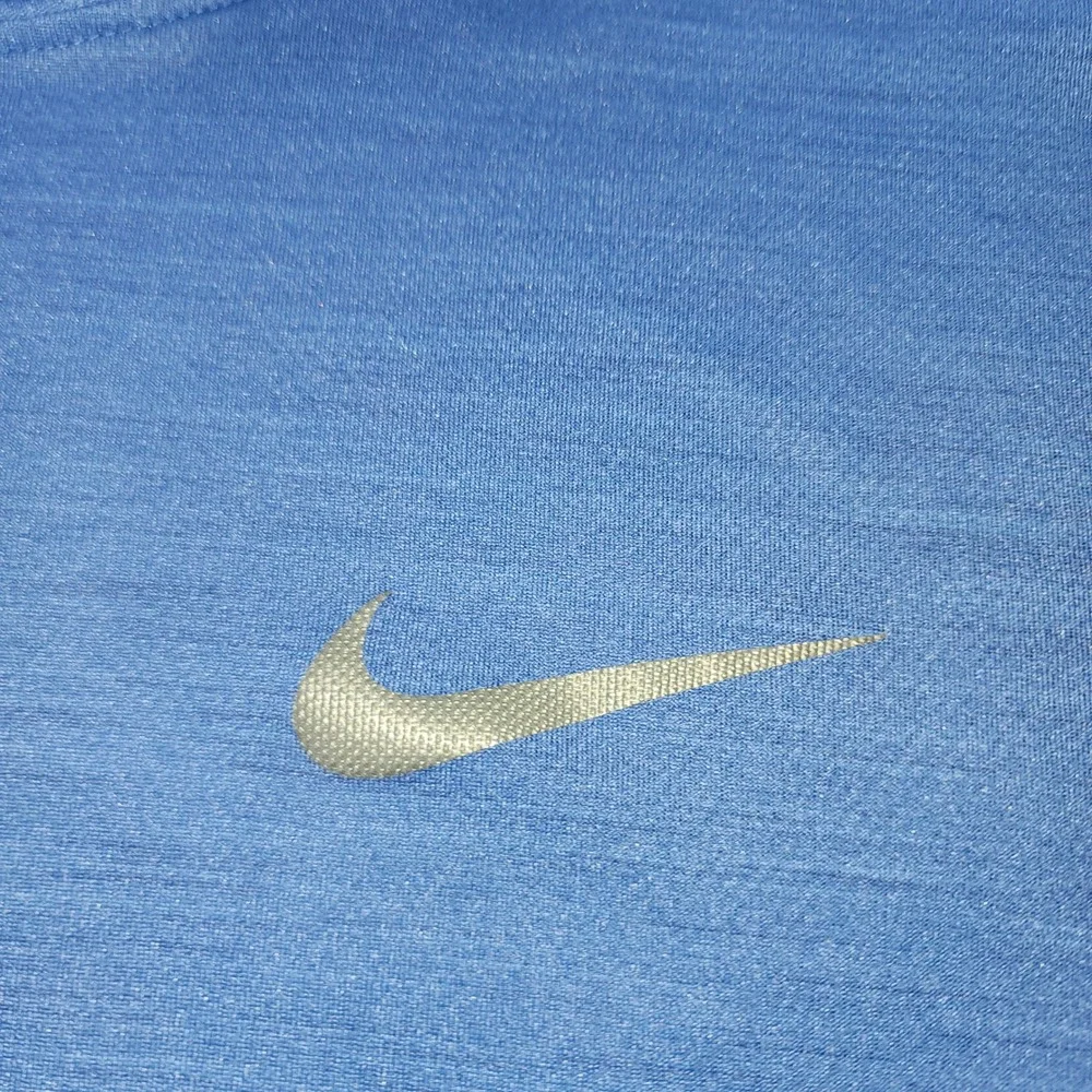 Nike Dri-FIT Mens XXL Blue Heather Quarter Zip Pullover Training Golf Top